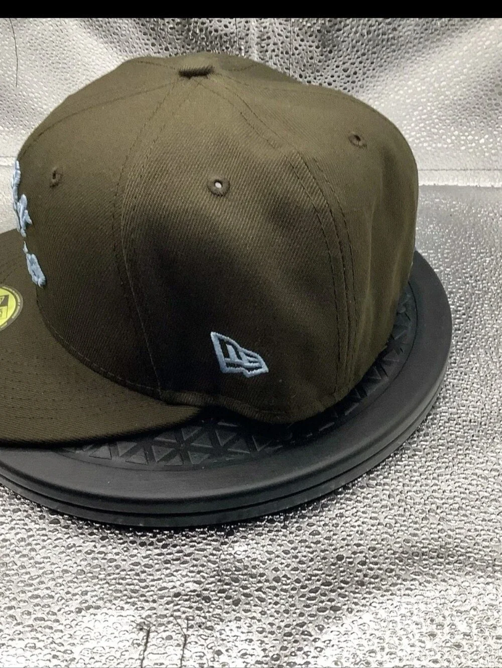 7 1/4 - Born x Raised x New Era 59FIFTY Rocker Brown / Light Blue Fitted Hat NWT